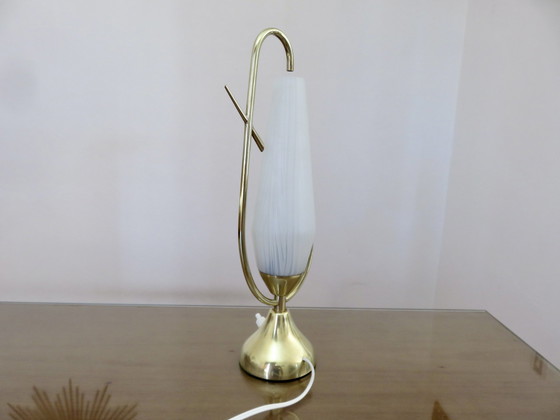 Image 1 of Lampe Haus Arlus Aus Glas Und Messing 50er 60er Jahre