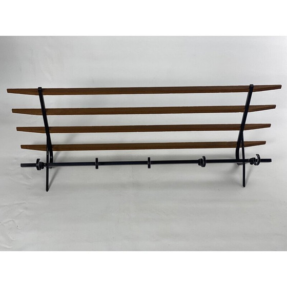 Image 1 of Vintage-Garderobe aus Metall und Holz, 1950