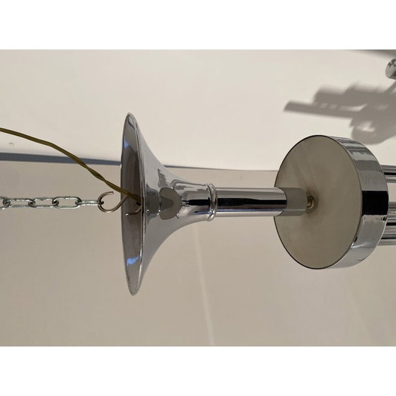 Image 1 of Vintage-Kronleuchter aus Chrom und Muranoglas von Mazzega, Italien 1960