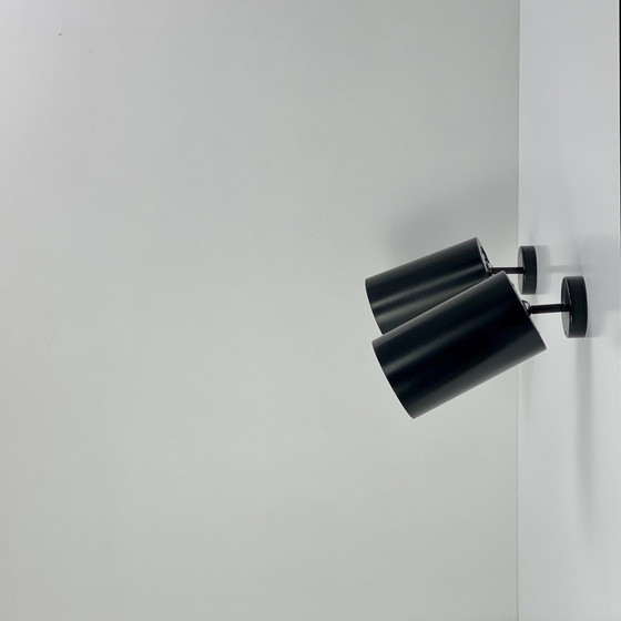 Image 1 of Wand- Oder Deckenleuchten Aus Schwarzem Metall, Vintage 1950, Parscot. Réné-Jean Caillette.