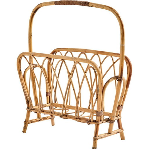 Zeitschriftenständer aus Vintage-Bambus