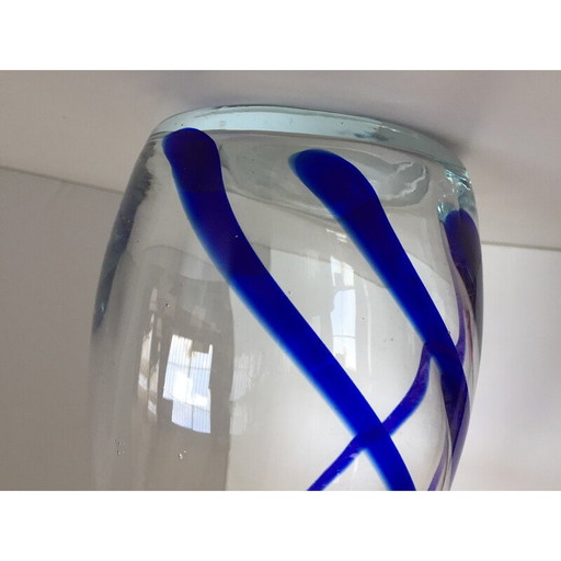 Vintage Vase aus dickem Glas