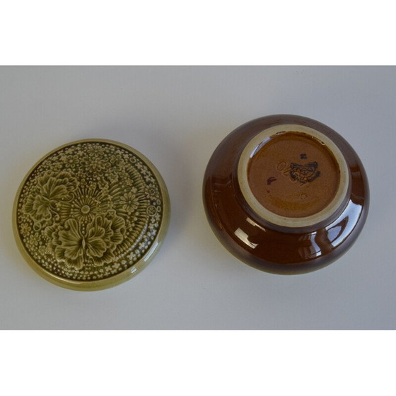 Image 1 of Dose aus glasierter Keramik von Ditmar Urbach, Tschechoslowakei 1960