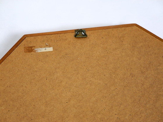Image 1 of Sehr schöner achteckiger Wandspiegel aus Teakholz aus den 1960er Jahren | 45 cm | 17,7"