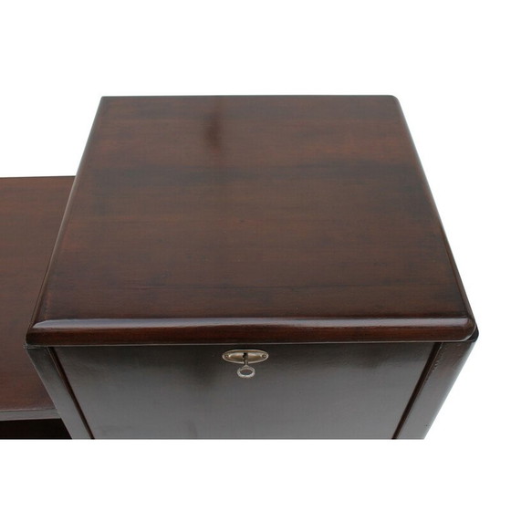 Image 1 of Vintage Bar D 625 aus Ahornfurnier und schwarzem Opaxitglas für Thonet, 1930er Jahre