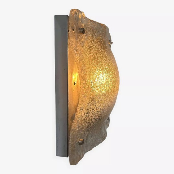 Image 1 of Vintage Murano Wandleuchte, Glas Und Chrom, Italien 1970