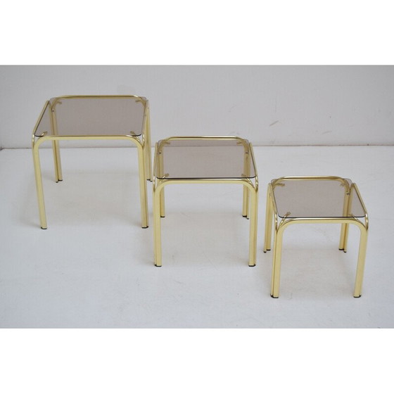 Image 1 of Vintage Messing Nisttische, Tschechoslowakei 1990