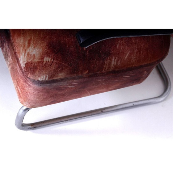 Image 1 of Satz von 3 Vintage-Sesseln aus Holz und Stoff von Mucke Melder, Tschechoslowakei 1930