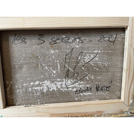 Image 1 of Vintage Öl auf Leinwand "Die 3 Schwestern" von Elodie Huré