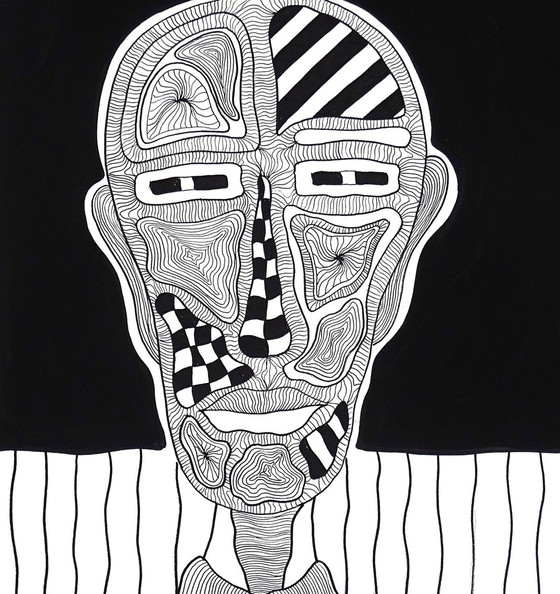 Image 1 of Original Unterzeichnete Zeichnung - The Big Fat Boy - The Man In The Right Corner