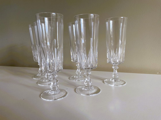 Image 1 of 6X Champagne Flutes Cristal D'Arques