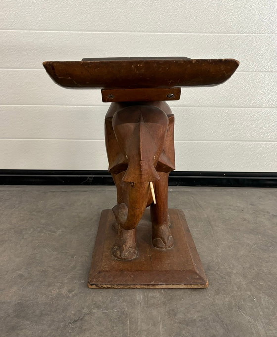 Image 1 of Vintage Design Beistelltisch Elefant Teakholz 1950s