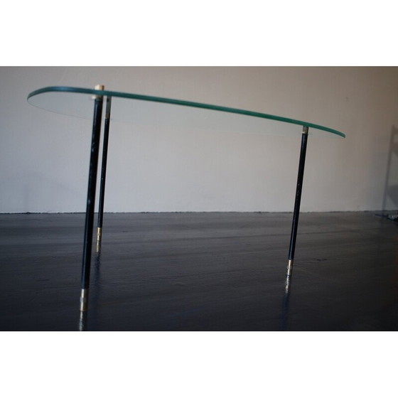 Image 1 of Alter Beistelltisch aus Glas und Messing, 1950
