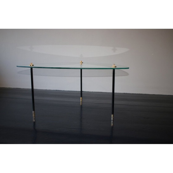 Image 1 of Alter Beistelltisch aus Glas und Messing, 1950