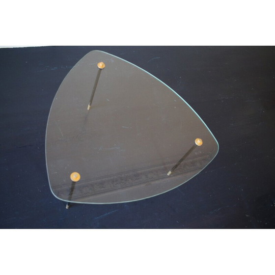 Image 1 of Alter Beistelltisch aus Glas und Messing, 1950