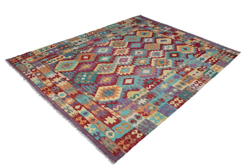 Original Old Style Kelim Afghan 248 X 196 Cm Top Zustand