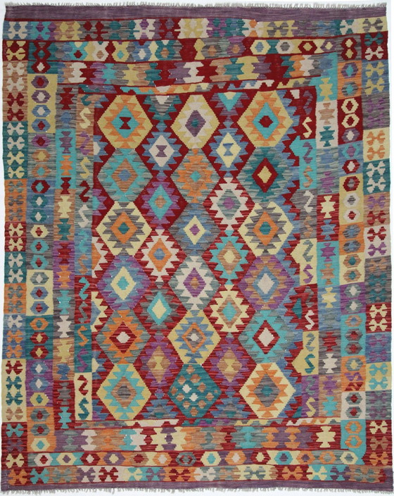 Image 1 of Original Old Style Kelim Afghan 248 X 196 Cm Top Zustand