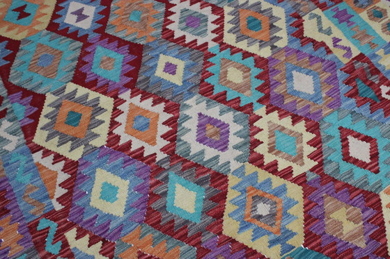 Image 1 of Original Old Style Kelim Afghan 248 X 196 Cm Top Zustand