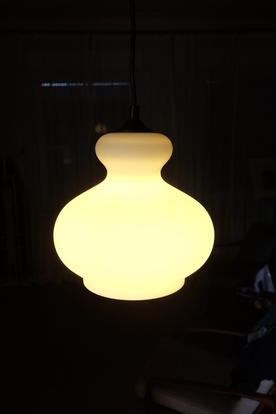 Image 1 of Deckenlampe Pendelleuchte Überfangglas weiß