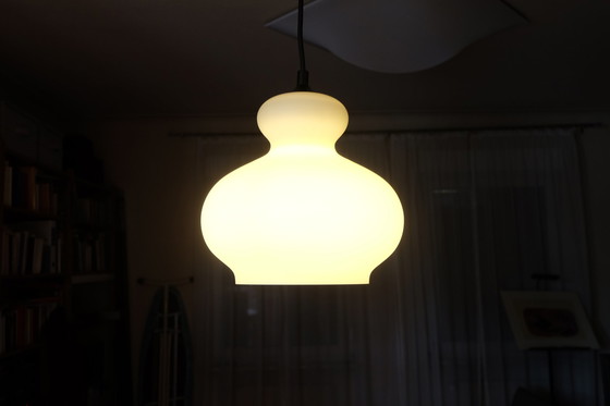 Image 1 of Deckenlampe Pendelleuchte Überfangglas weiß