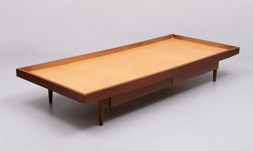 1950s Zwei Schubladen Teakholz Daybed Holland