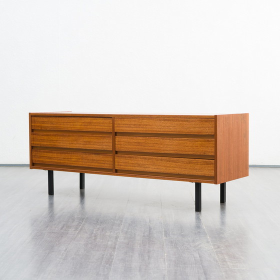 Image 1 of 60er Jahre Schubladenkommode, Nussbaum, restauriert