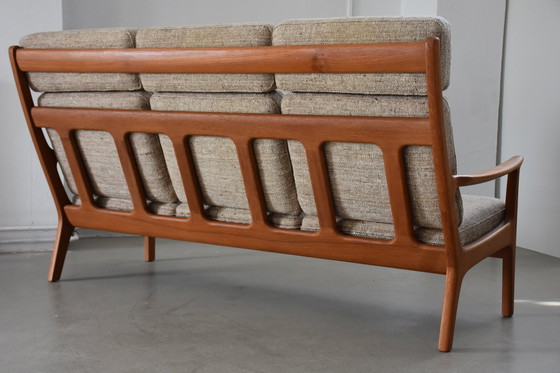 Image 1 of Teak Sofa Mit Hoher Rückenlehne Von Juul Kristensen, 1970Er