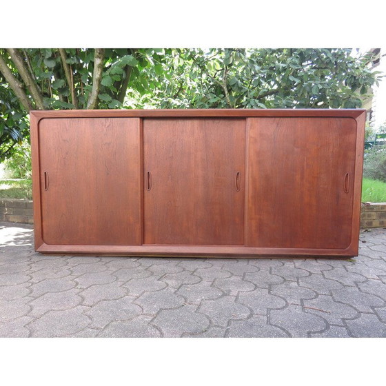 Image 1 of Niedriges Sideboard mit 3 Schiebetüren aus Teakholz, Dänemark 1960