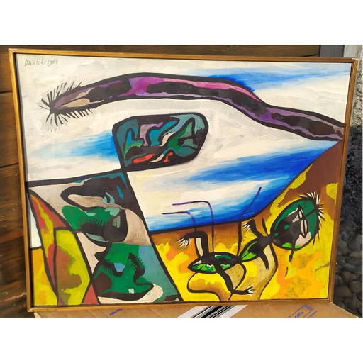 Alte Leinwand von Lutgerink Anton Dartel, Niederlande 1964