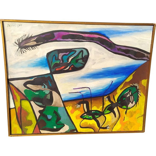 Alte Leinwand von Lutgerink Anton Dartel, Niederlande 1964