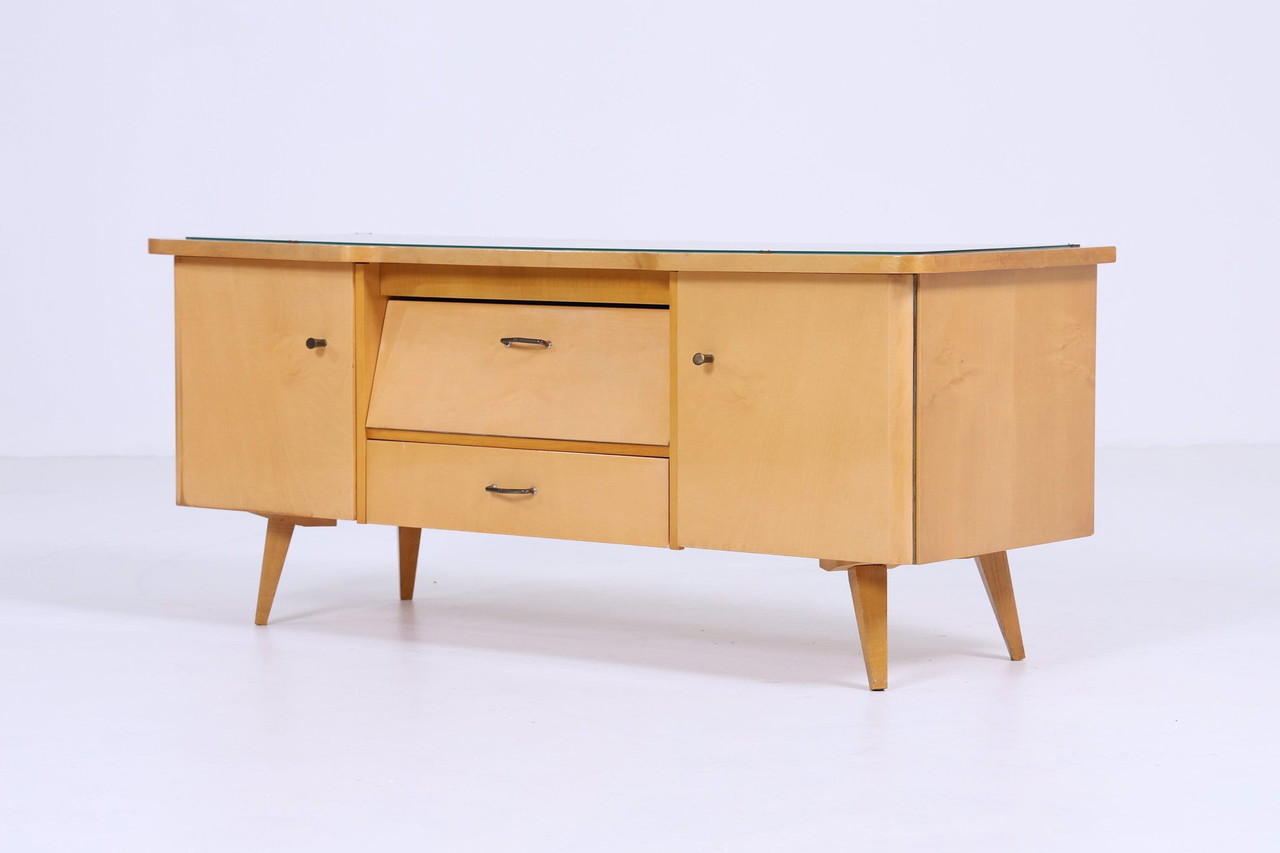Helle Vintage Schubladen Kommode 60er Jahre | Mid Century Lowboard ...
