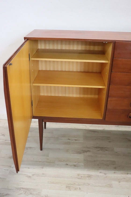 Image 1 of Langes Sideboard aus Holz, 1960er Jahre