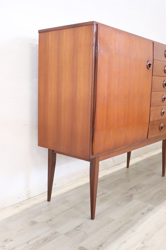 Image 1 of Langes Sideboard aus Holz, 1960er Jahre