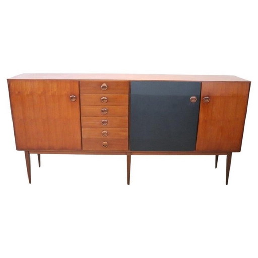 Langes Sideboard aus Holz, 1960er Jahre