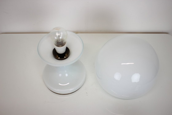 Image 1 of Ganzglas-Tischlampe von Valasske Mezirici, 1960er Jahre, Tschechoslowakei