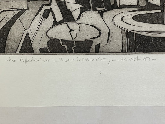 Image 1 of Heiner Ulrich - Die Kaffeehäuser in ihrer Verstrickung Aquatinta