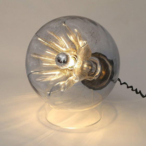 Image 1 of Paar Wand-Glas-Tischlampen, Italien 1970