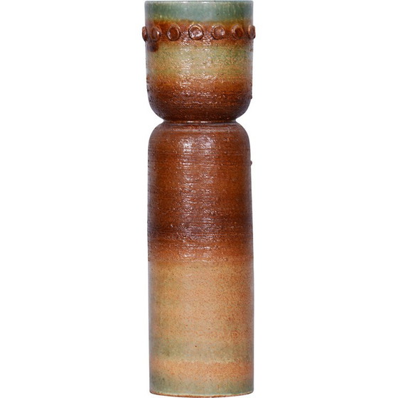 Image 1 of Vintage Vase aus glasierter Keramik, Tschechoslowakei 1950