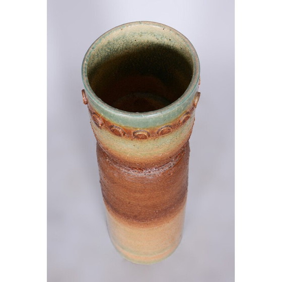 Image 1 of Vintage Vase aus glasierter Keramik, Tschechoslowakei 1950