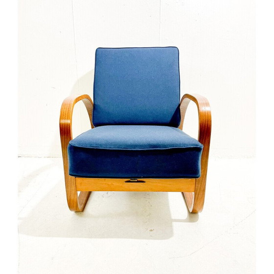 Image 1 of Vintage Bugholzsessel mit verstellbarer Rückenlehne von Jindrich Halabala, Tschechische Republik 1940er Jahre