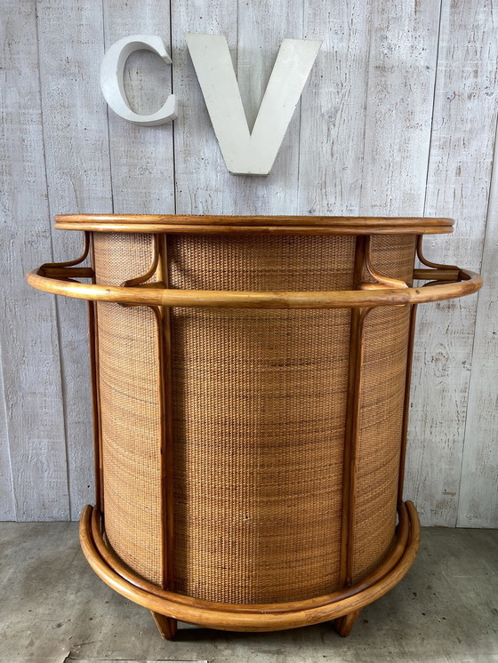 Image 1 of Bar Aus Rattan Vintage