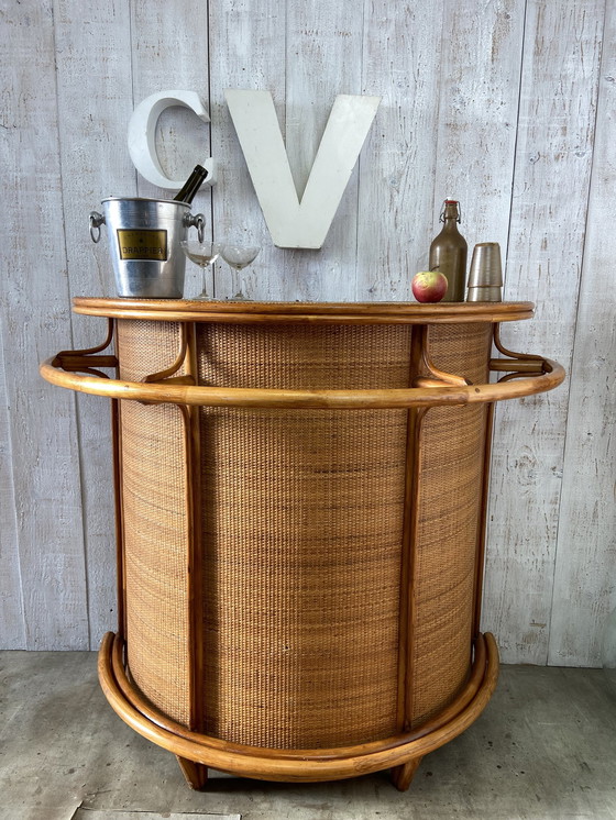 Image 1 of Bar Aus Rattan Vintage