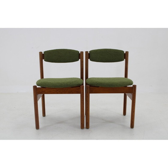 Image 1 of Ein Paar dänische Eichenholzstühle von Fdb Mobler, Dänemark 1970er Jahre