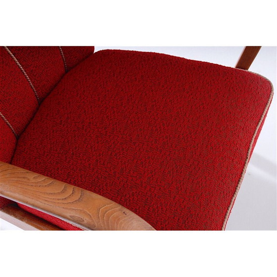 Image 1 of Vintage roter Ohrensessel 1950