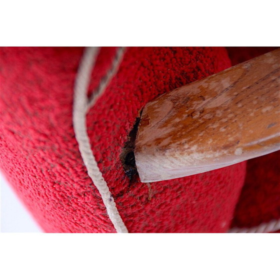 Image 1 of Vintage roter Ohrensessel 1950