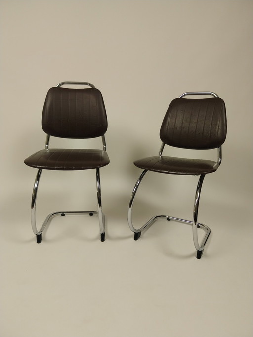 2 X Vintage Freischwinger, 1970er Jahre