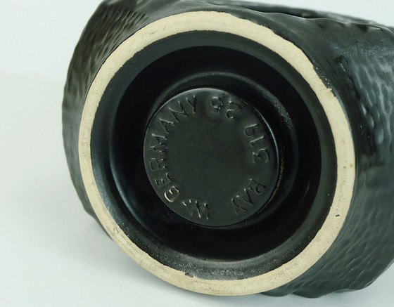 Image 1 of Kerzenhalter Bay Keramik Modell-Nr. 319 25 Orange und Schwarz