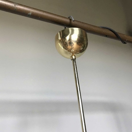 Image 1 of Hängeleuchte mit weißen Glaskugeln im Vintage-Stil
