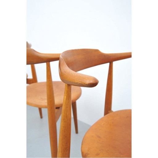 Satz von 5 skandinavischen Stühlen von Hans J. Wegner, 1952