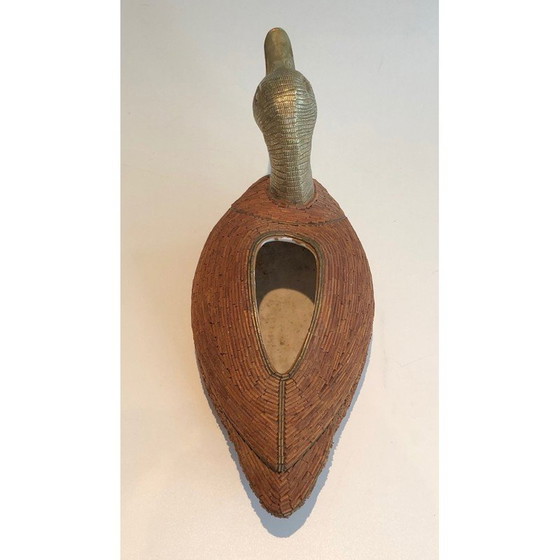 Image 1 of Vintage Ententasche aus Keramik und Messing von Tarzia Firenze, Italien 1970